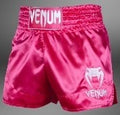 Pantaloncini Venum Muay Thai - Rosa/Bianco