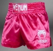 Pantaloncini Venum Muay Thai - Rosa/Bianco