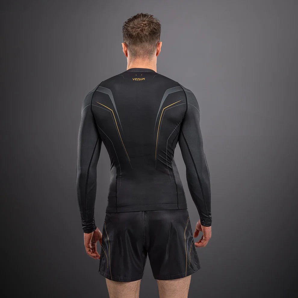 Venum Streamline Rashguard a Maniche Lunghe - Nero\Oro