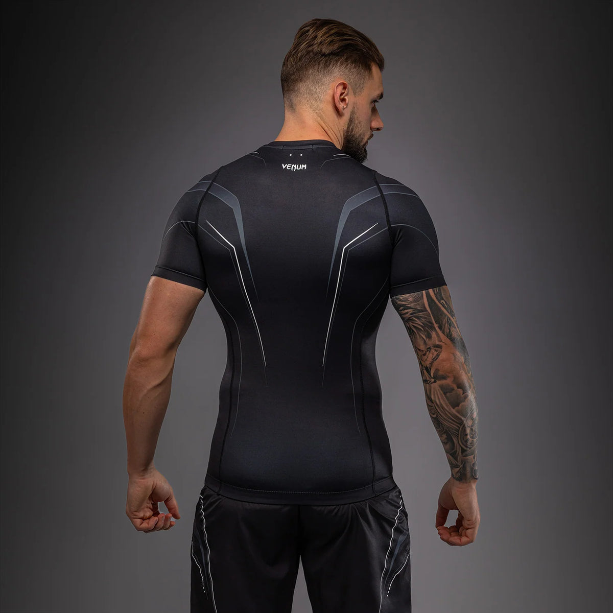 Venum Streamline Rashguard a Maniche Corte - Nero\Bianco