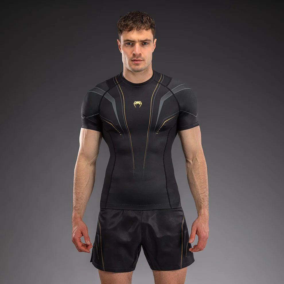 Venum Streamline Rashguard a Maniche Corte - Nero\Oro