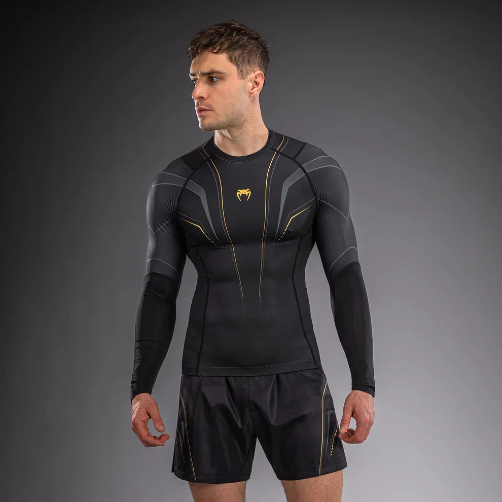 Venum Streamline Rashguard a Maniche Lunghe - Nero\Oro