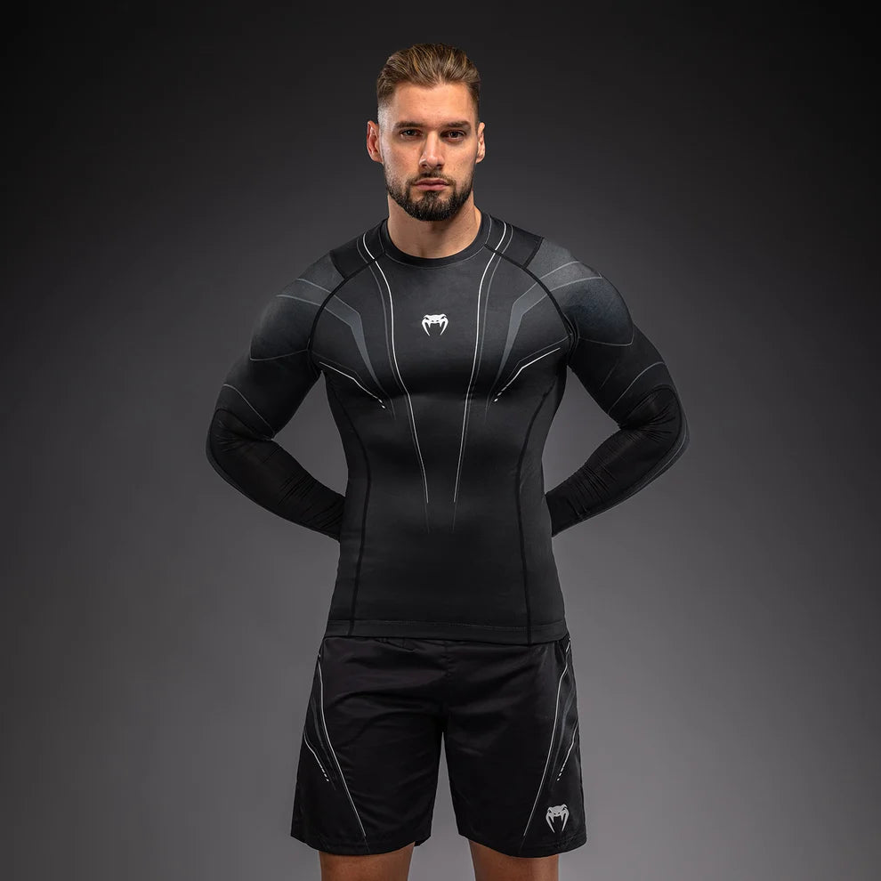 Venum Streamline Rashguard a Maniche Lunghe - Nero\Bianco