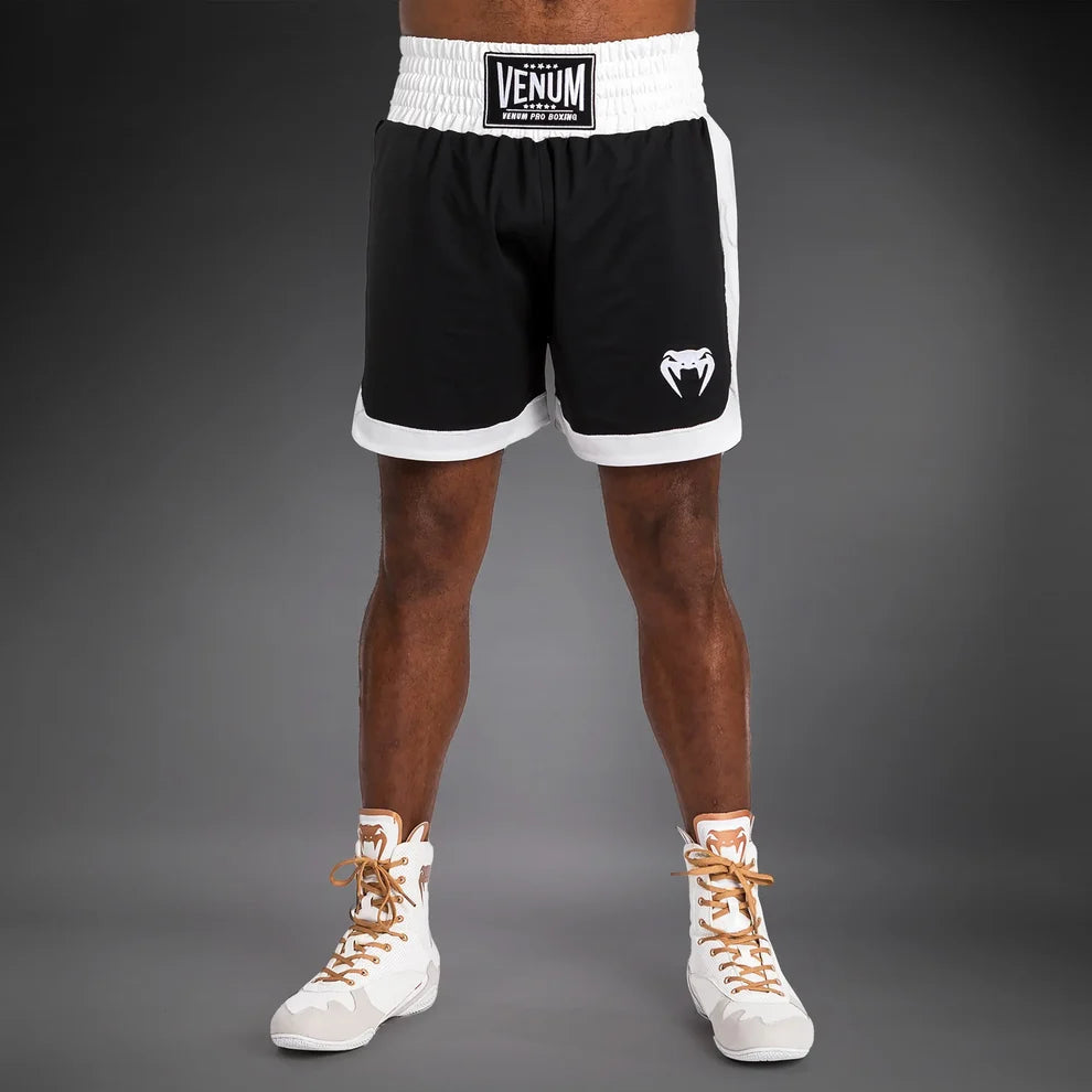 Pantaloncini da Boxe Venum - Nero\Bianco